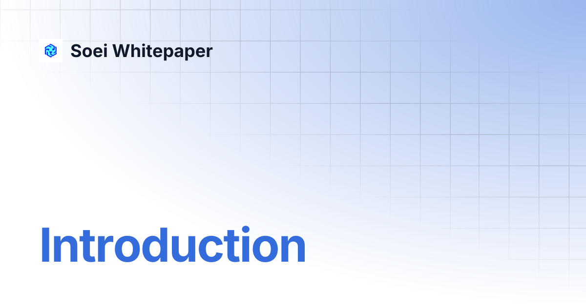 Introduction | Soei Whitepaper